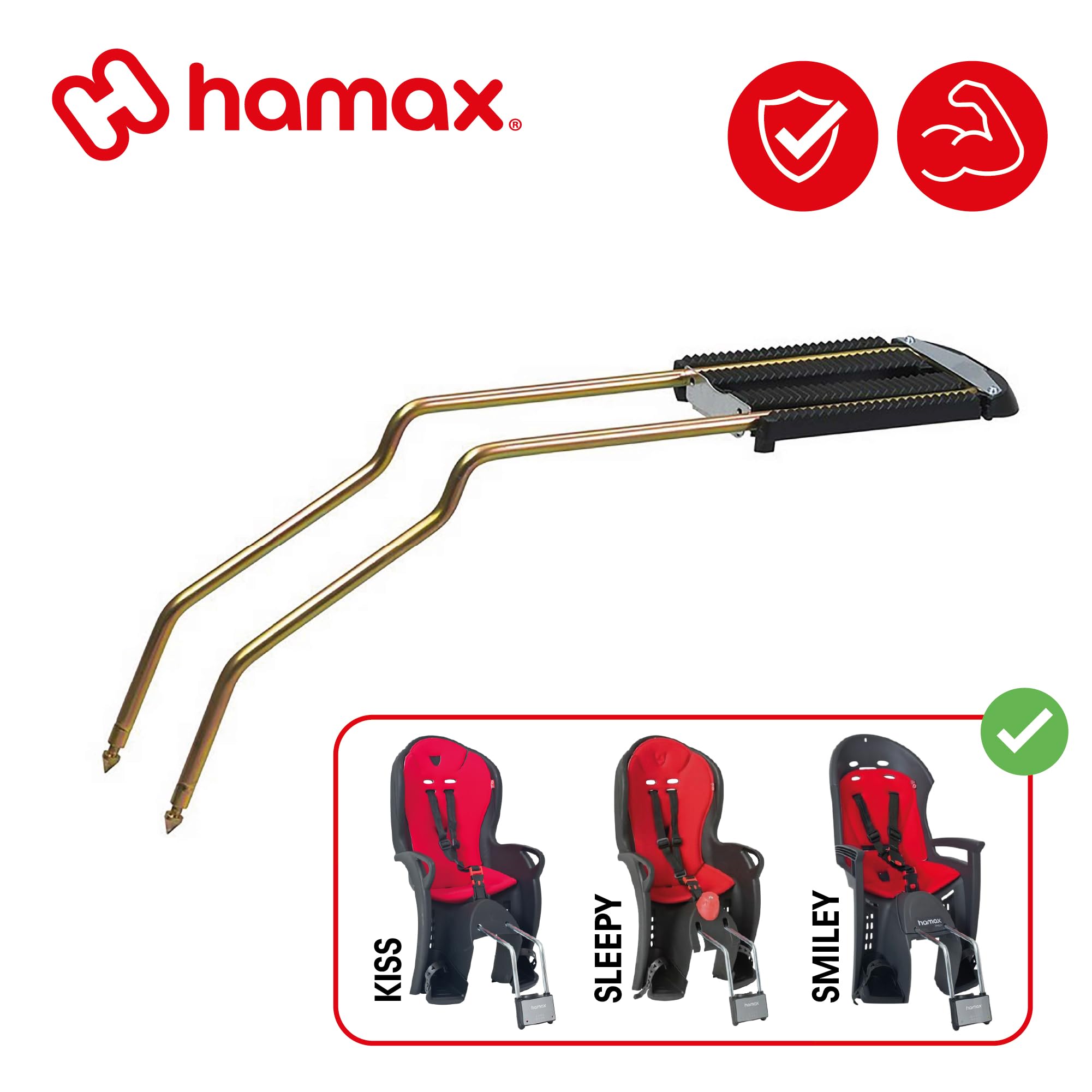 Hamax Xtra Bar 603078 Barre d'ajustement Robuste pour Petits Cadres Accessoire vélo