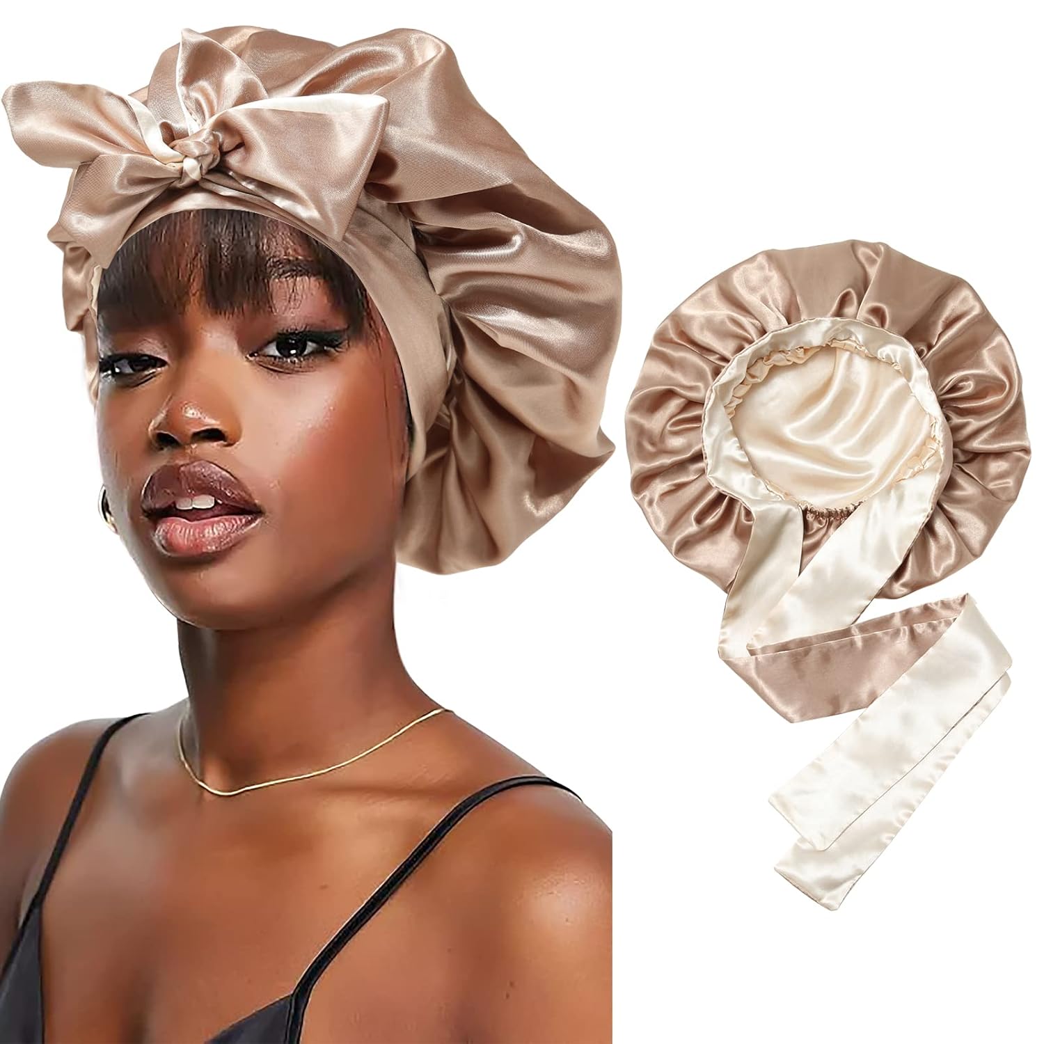 Satin Silk Sleep Cap Hair for Women