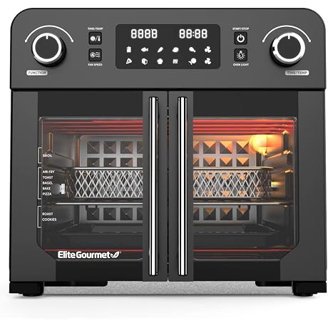 Gourmia XXL Digital Air Fryer Oven with Single Pull French Doors - 24.5 Qt. Capacity