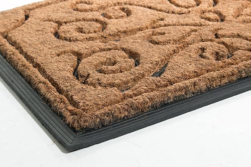 Miniatura 3 de Imports Decor Swirls and Twirls - Felpudo de goma con parte trasera de fibra de coco, 18 x 30 x 1