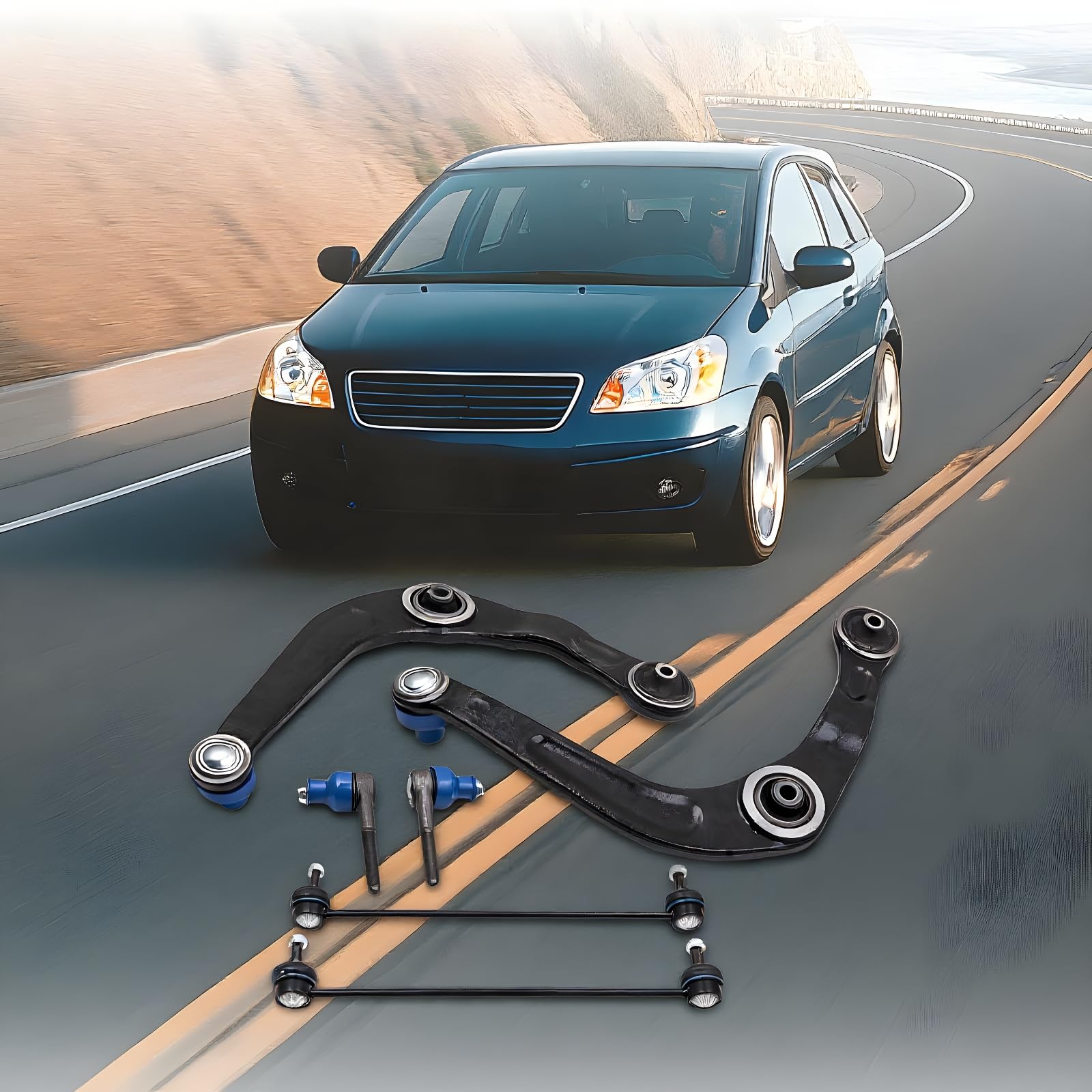 maXpeedingrods Kit de 6 bras de suspension + biellette de direction Pour 206 3520G8