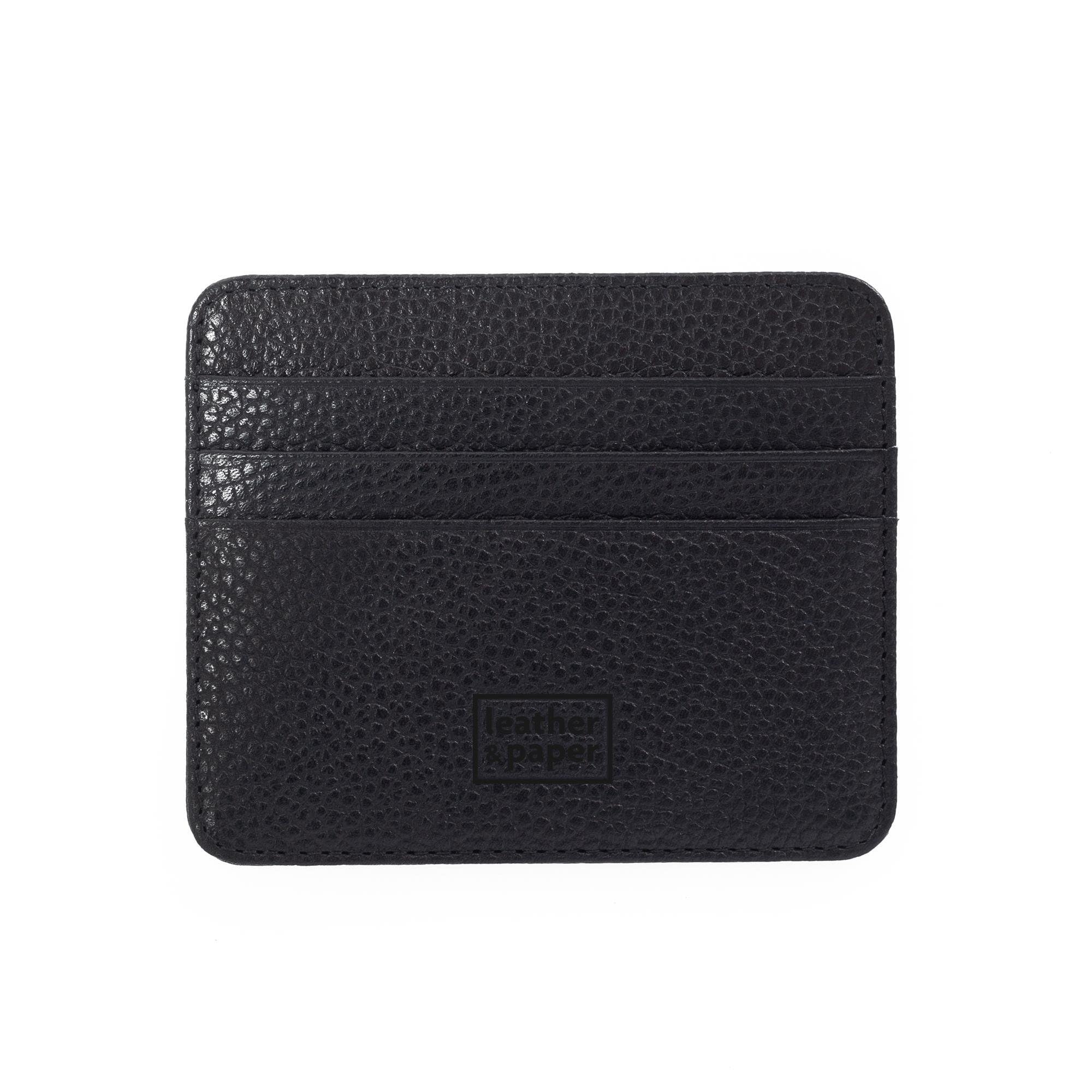 Leather & Paper LP4007 Kartvizitlik, Siyah