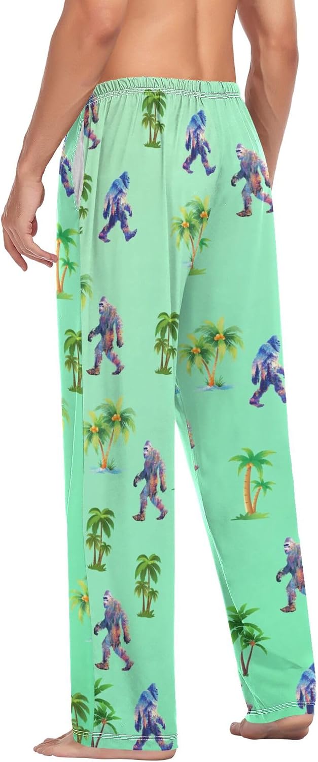 Men's Straight-Fit Pajama Pant Lightweight Pjs Bottoms Sleep Pants with Pocket