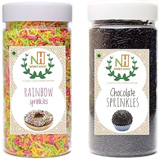 NATURE'S HARVEST: Vermicelli Combo (Rainbow 175g & Chocolate 175g) (Sprinkles)_Packing May Vary
