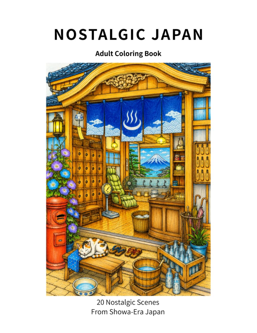 Nostalgic Japan Adult Coloring Book　: 20 Nostalgic Scenes of Showa-Era Japan (Nostalgic Japan Coloring Book Series)