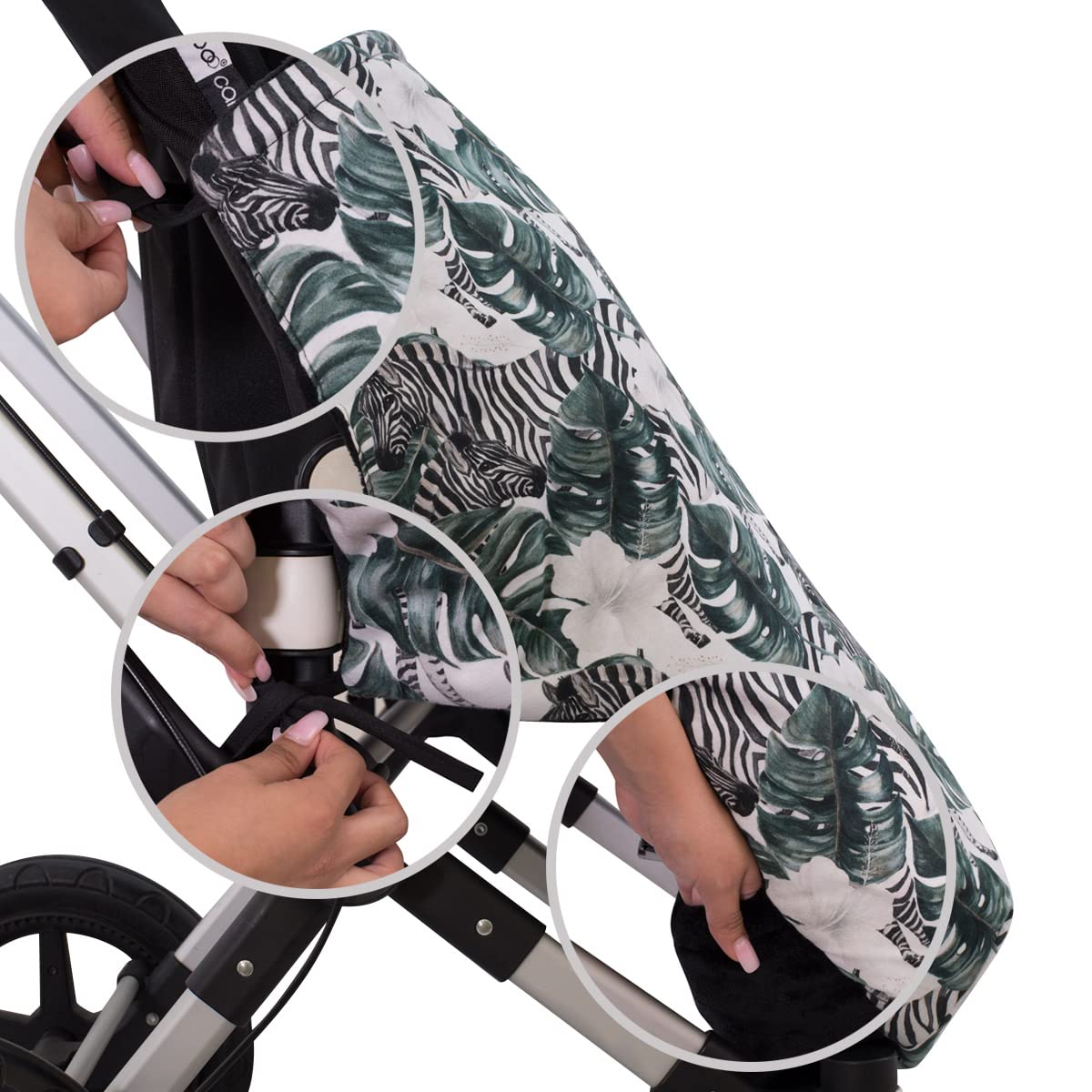 JYOKO Kids Saco Cubrepiés de Invierno Compatible con Portabebés, Sillas de Coche y Cochecitos de Paseo | Polar Teddy Extra Suave | Hecho en España (Zebra, Polar Teddy - 80 Cm)