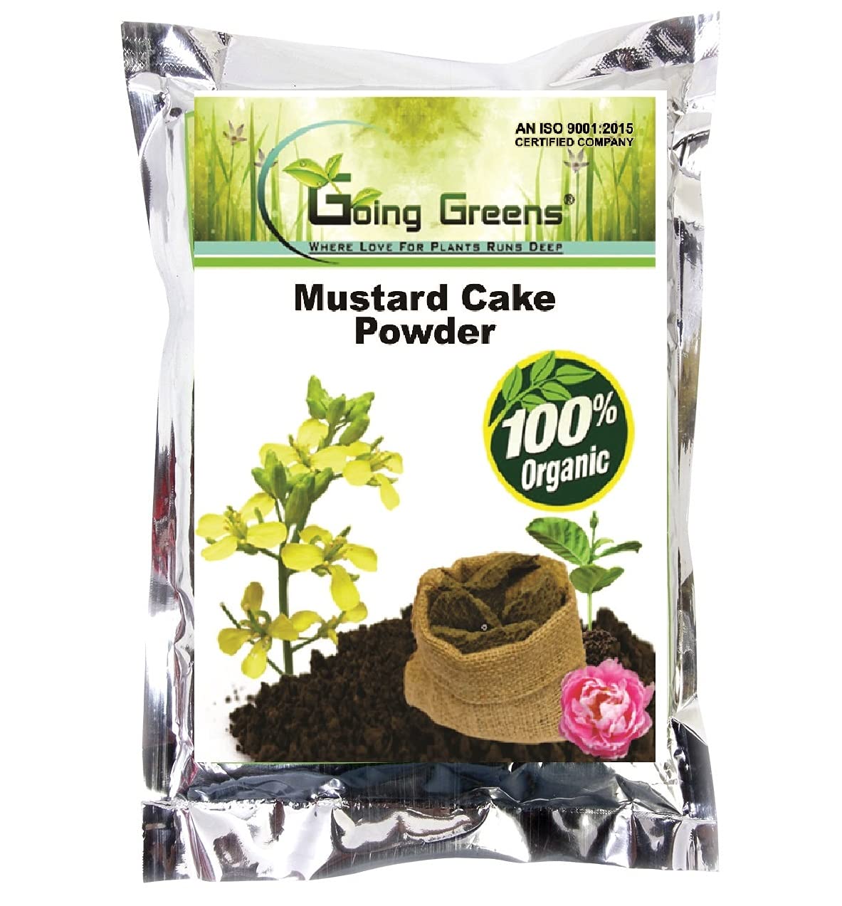 Going Greens Mustard Cake Powder Natural Fertilizer for Plants Growth
