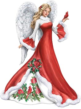 The Hamilton Collection Wintery Interlude Hand-Painted Angel Figurine