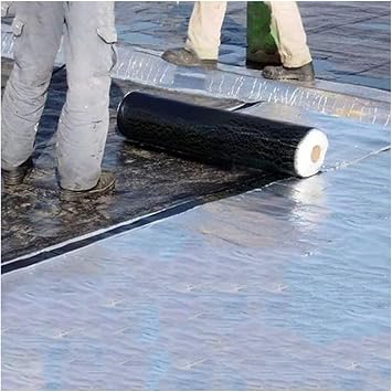 Roof Protector Underlayment Roll Bitumen Waterproofing Membrane Roll Rolls Flashing Tape Flashing Tape for Roofs Asphalt Repair for Door Roof Window Gutter OutdoorTHK1.5mm/W0.3*L5m
