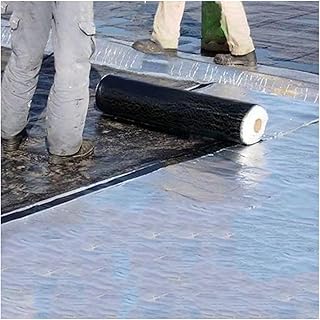 屋根保護下地ロール、アスファルト防水膜ロール、防水テープロール、屋根用防水テープ、ドア屋根窓溝屋外用アスファルト補修(THK1.2mm/W0.2*L10m)