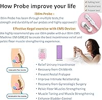 Vista 5 de iStim Sonda médica para la estimulación muscular eléctrica del piso pélvico, alivio de la incontinencia, compatible con la máquina de incontinencia