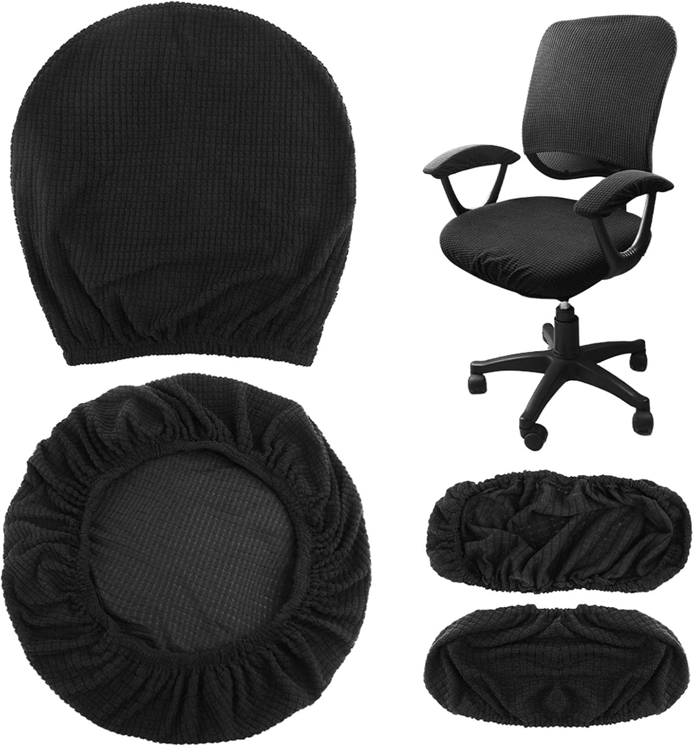 Faddare 4 Pieces Computer Office Chair Covers Set
