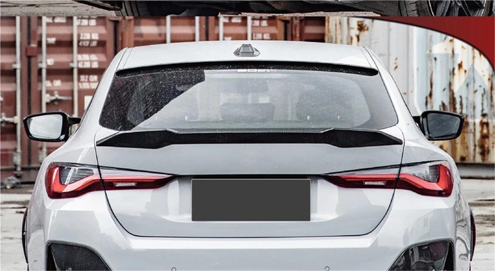 Dla B&MW Seria 4 G26 4 Door 2021-2025 Skrzydło Na Klapie Spoiler Bagażnika Lotka Tylny Akcesoria Dekoracyjne Do Karoserii Spojler Tylny Trunk Wing(Wet Carbon Fiber)