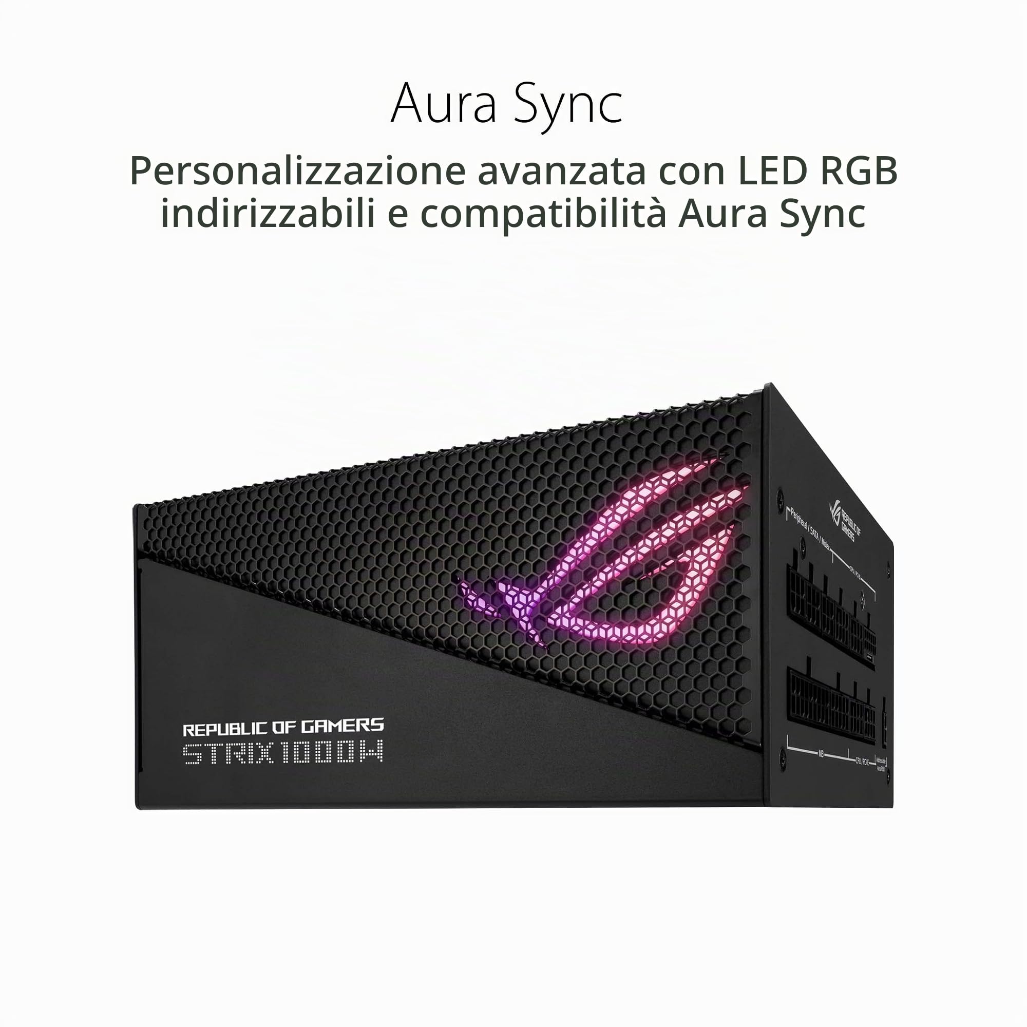ASUS ROG STRIX 1000W Gold Aura Edition (90YE00P1-B0NA00), Nero