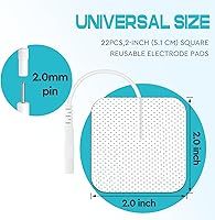 Vista 4 de 22 PCS 2X 2” Tens Unit Electrode Pads Compatible with Auvon Tens 7000 Muscle Stimulator Machine,Tens Unit Replacement Pads Reuse More Than 35-50
