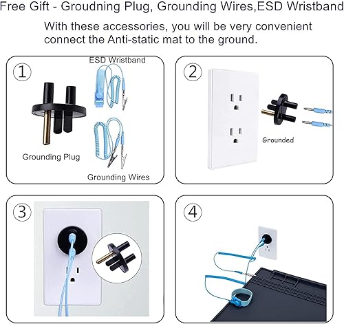 Miniatura 6 de Alfombrilla antiestática resistente al calor de alta calidad para computadora, laptop, reparación de dispositivos electrónicos de teléfonos
