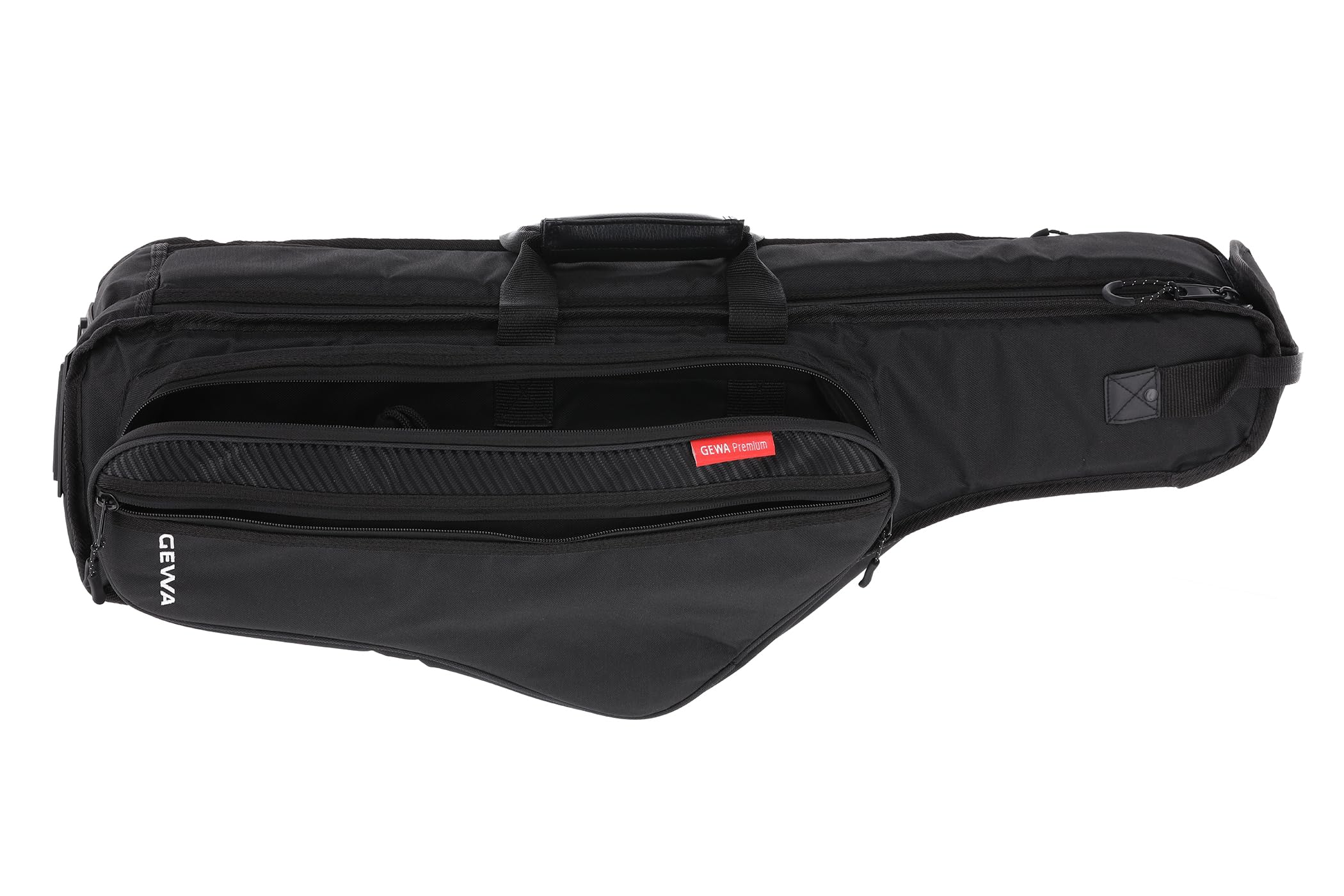 GEWA Funda Premium Gig Bag para Saxofón Tenor - Cordura 600 Denier - Resistente a desgarros y al agua - Acolchado de 30 mm - Correas de mochila ajustables - Negro
