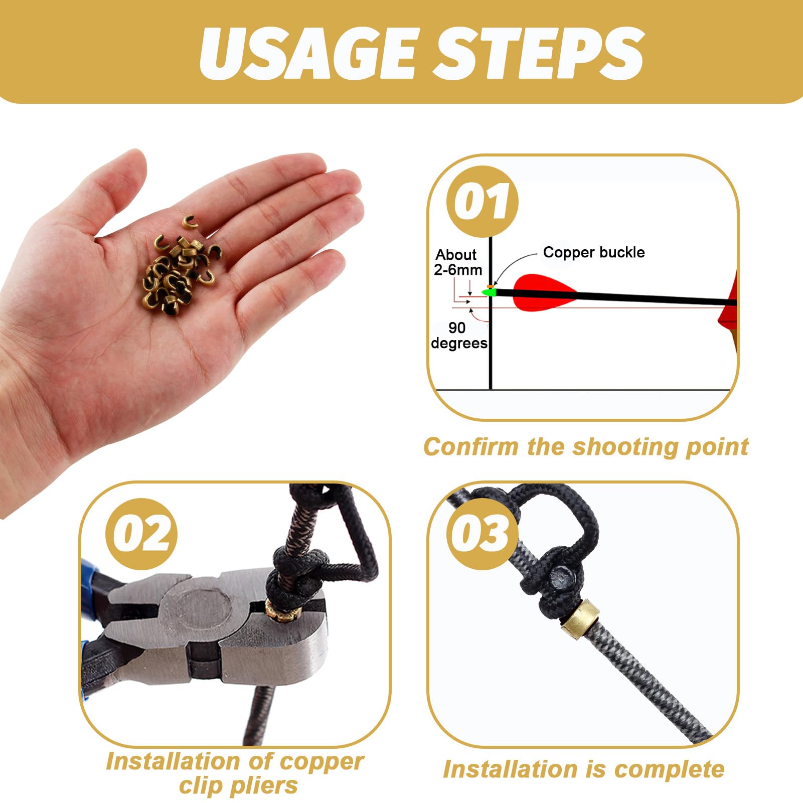 20 PCS Tiro con Arco a Punti Nock String Nocking Punti Clip, Clip di Stabilizzazione per Corde di Arco Composto e Ricurvo, Facili da Installare, Materiale Durevole per Maggiore Precisione nel Tiro