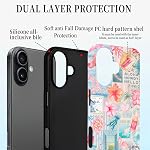Compatible with iPhone 16 Case,Cute Aesthetic Ocean Seashell Collage Summer Phone Case, Beach Vintage Trendy Coastal Shockproof Protective Women Girl Men Cover