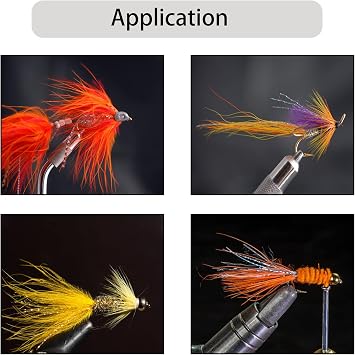 EUPHENG Crystal Flash Combo Kit 12 Colors Fly Tying Material Fishing Lure Making