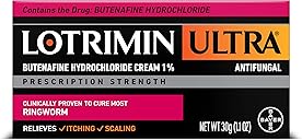 Lotrimin Ultra Ringworm Cream, Butenafine Hydrochloride 1%, Effective Antifungal Treatment of Most Ringworm, 1.1 Ounce (30 Grams)