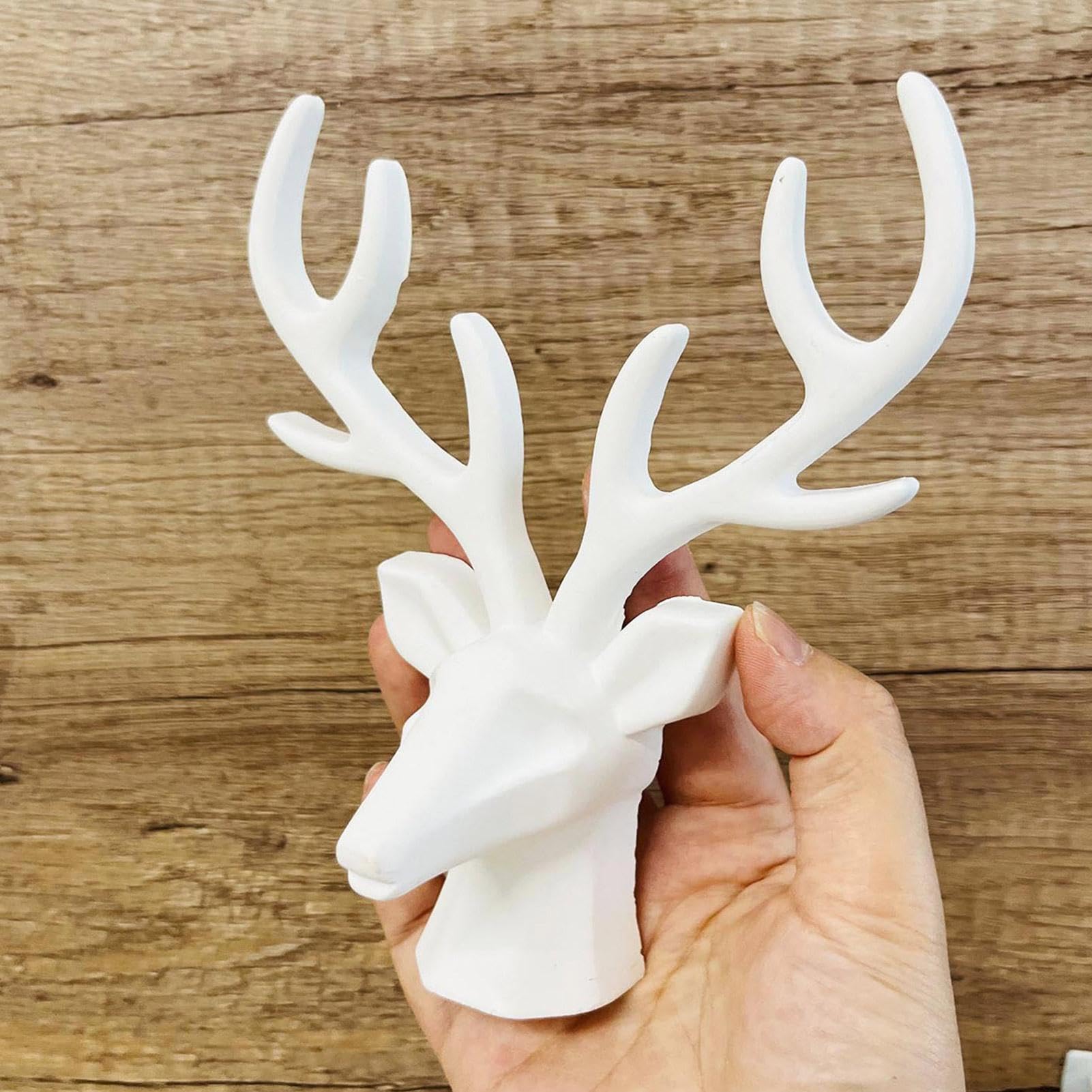 3D Hertenkop Mold - Kerst Hertenkop Cake Decoratie Mallen | Herten Hoofd Mould 3D Kerst Herten Siliconen Mallen voor Klei Sculptuur Modellering Kunstwerk