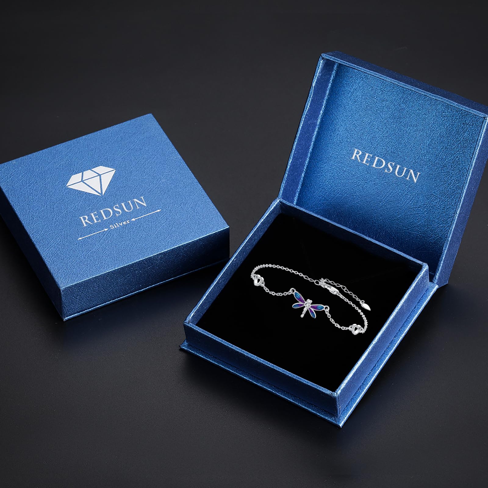 REDSUN Pulsera para mujer de plata de ley 925, alas de ángel/árbol de la vida/margaritas/delfines/gatos/corazón/mariposa/nudo celta, pulsera ajustable de 7 + 2 pulgadas para niñas, novia, esposa, mamá
