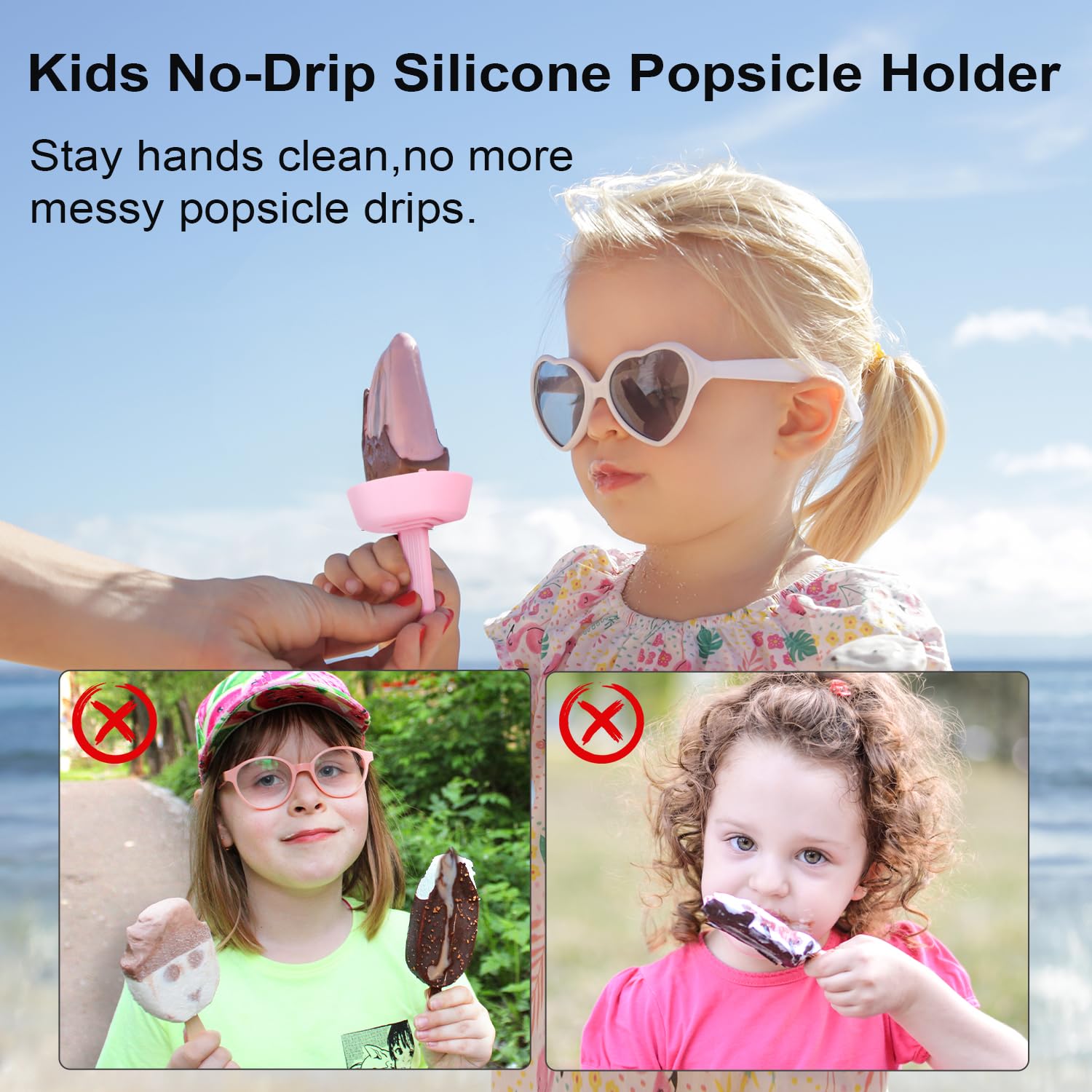 Porte Glace Anti-gouttes Supports à Glace En Silicone R Utilisables Pour Enfants Lot I 675747