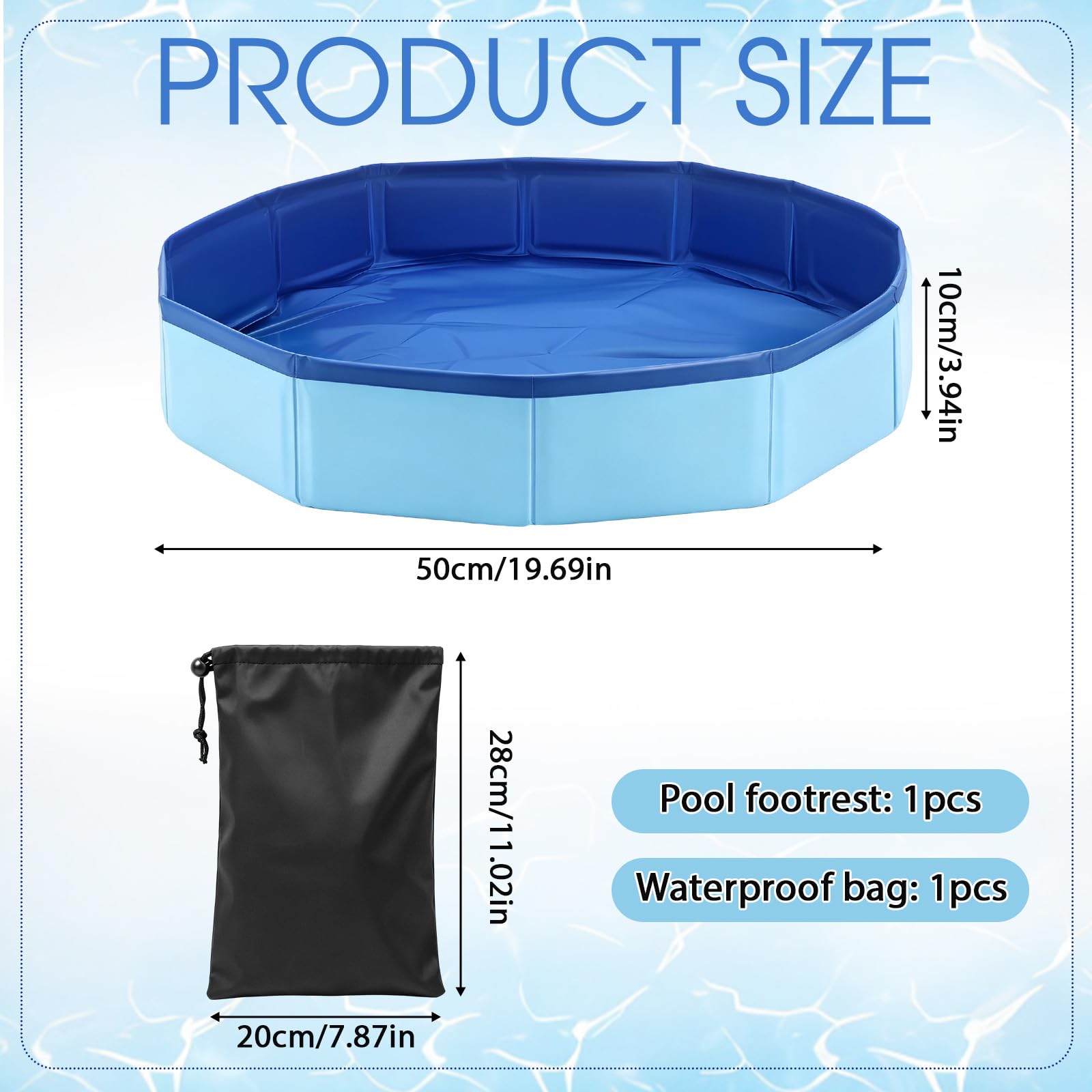 Pool Fußbadewanne Faltbar Fusswanne für Pool Fußbecken Poolwanne Tragbare Pool-Fußbad für Pools Home Spa Schwimmbecken