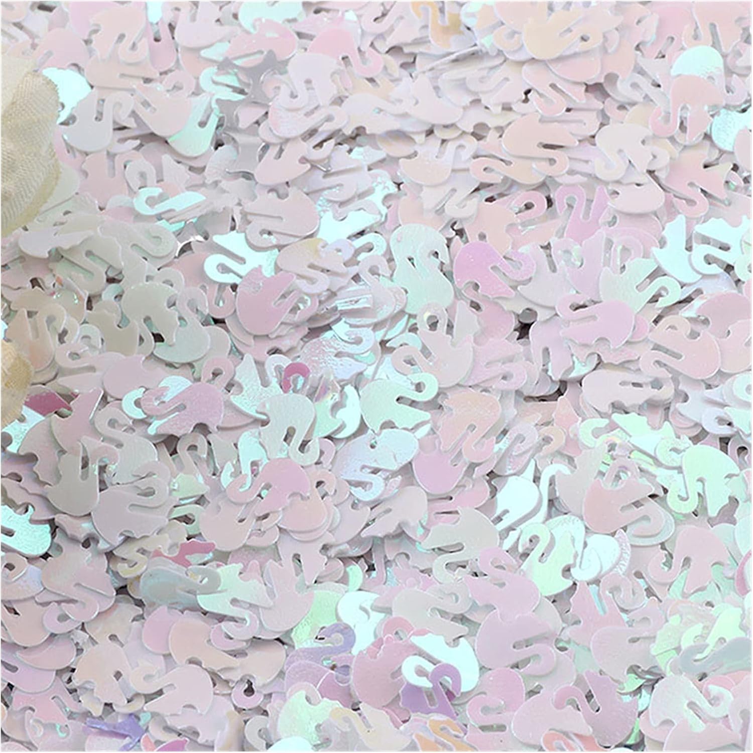 Washer,Stainless Washer, Paillettes Applique, 10g Colorful Swan Shape PVC Loose Sequins for Crafts(Rose Red)