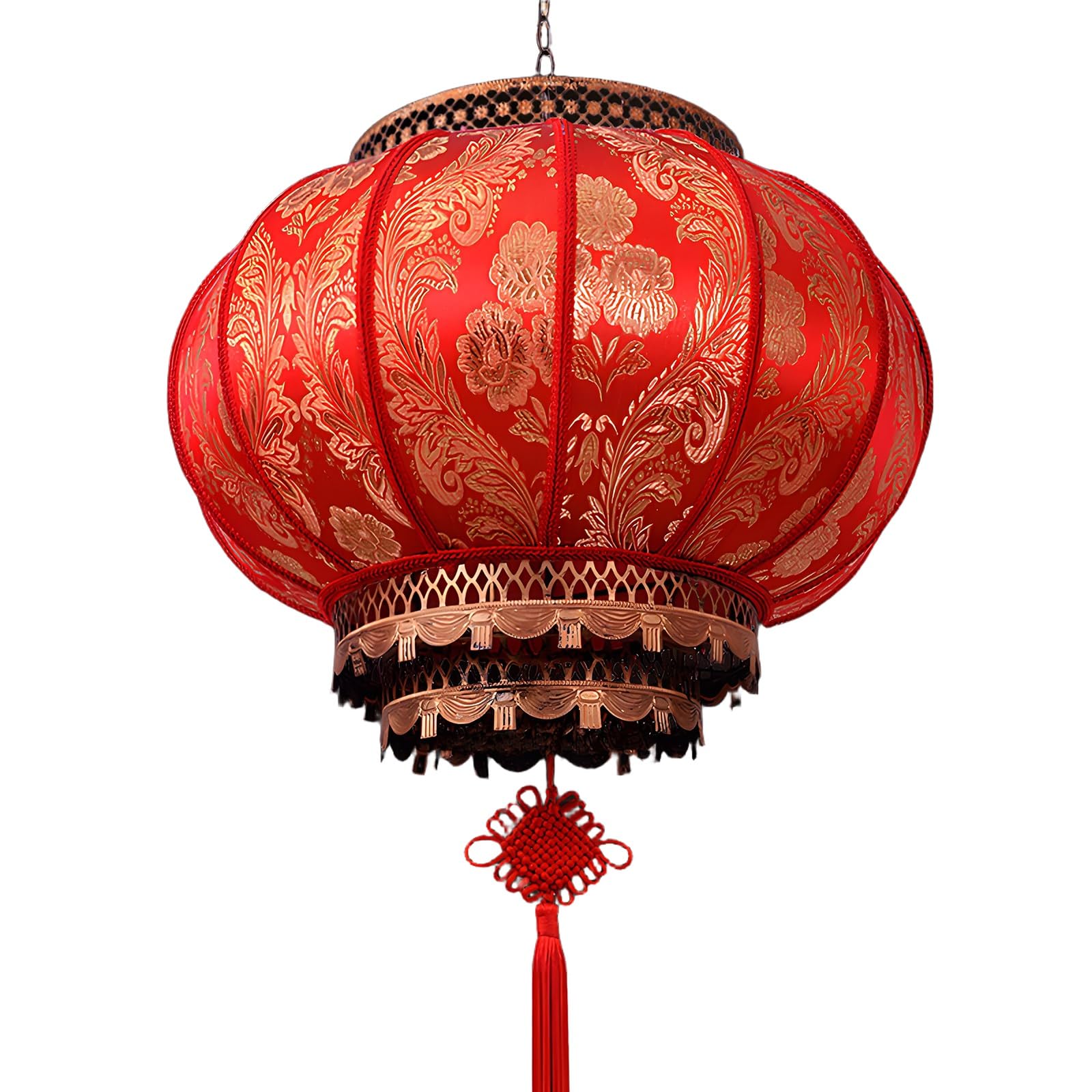 SBZIOJHDR Chinese-style lanterns, Indoor Red Lanterns, Traditional Hanging Lamp Shade, Rainproof and Sunproof, Chinese Party Decorations(C,40#)
