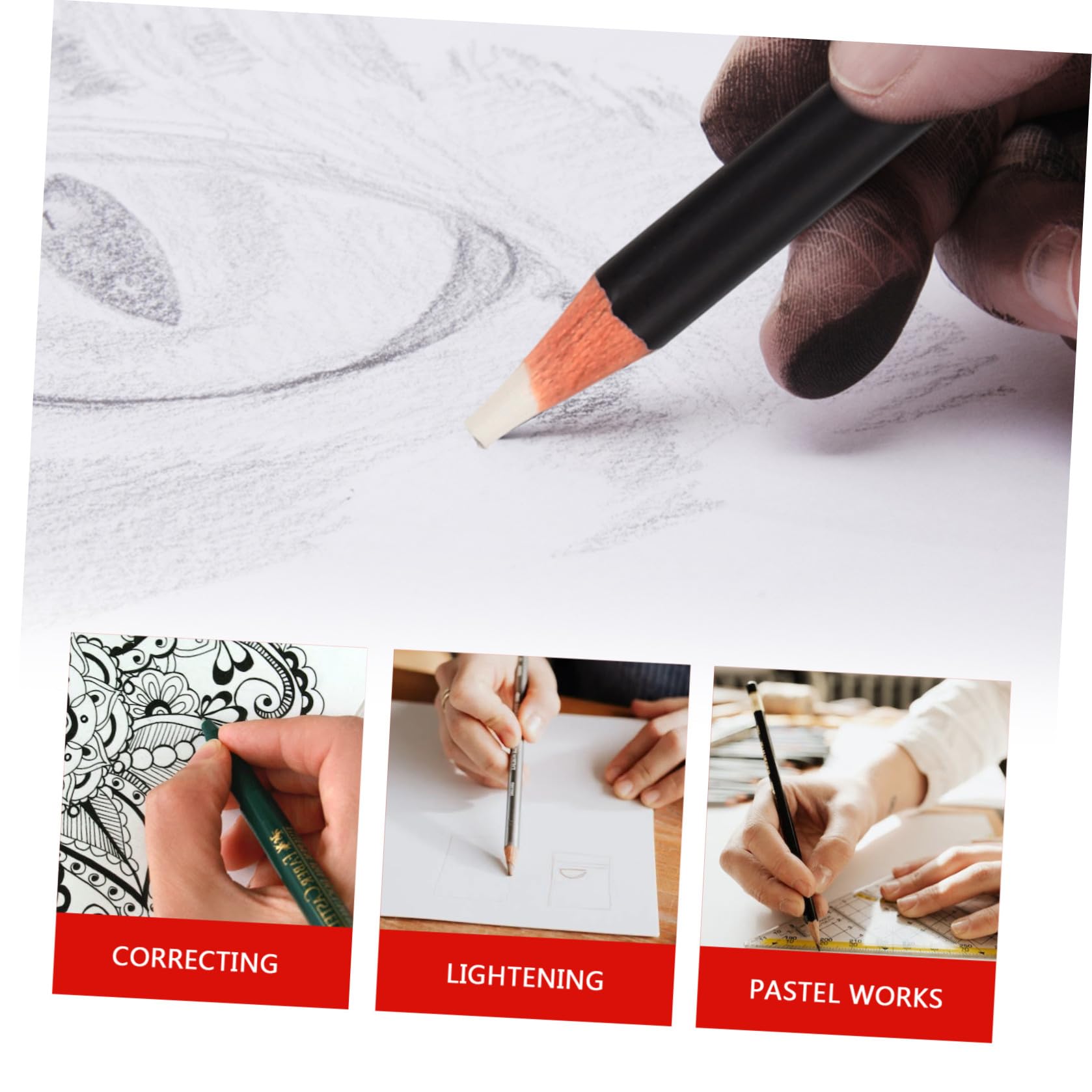 Tofficu 18stücke Eraser Pencil Mit Künstler Radiergummi Für Zeichnungen Für Schule Und Studium Leicht Und Praktisch Für Künstler Und Schüler