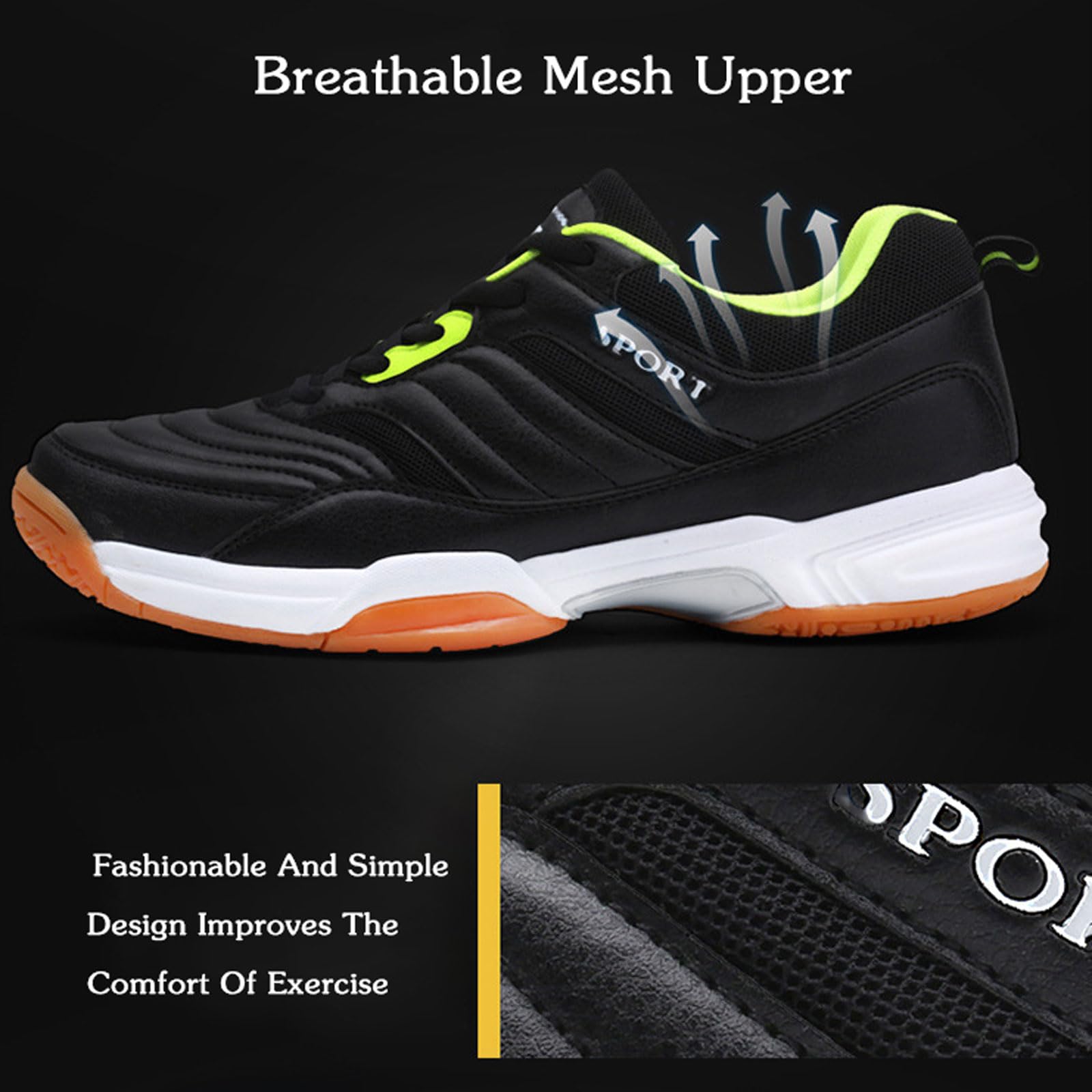 Zapatillas Tenis,Zapatos De BáDminton Hombre,Zapatillas De Squash De Voleibol Ligero Antideslizante Zapatos Deportivos Hombre Zapatillas Voleibol Hombre Mujer,Fitness,Deportes,Adulto