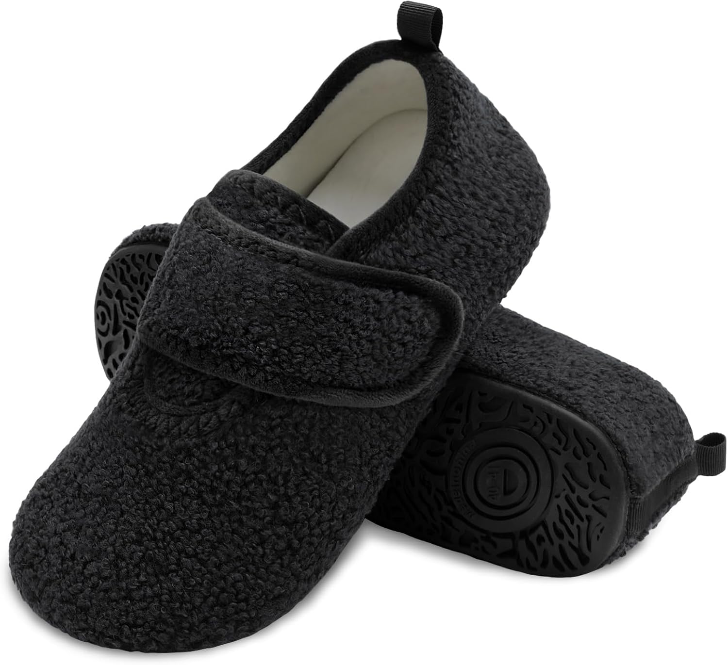 BARERUN Women Slippers Adjustable Wide Diabetic House Slippers for Women Soft-Lightweight House Shoes with Rubber Sole Indoor/Outdoor