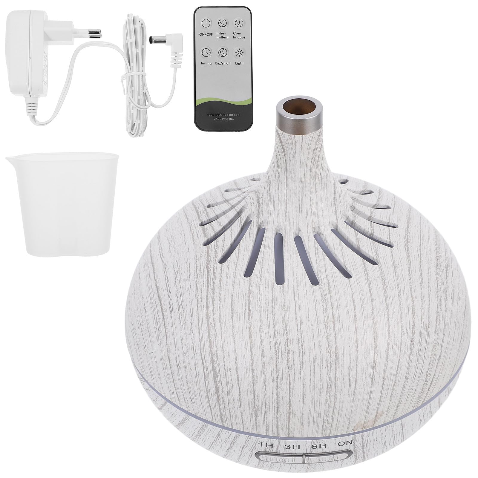 Difusor de Aromaterapia de 400ml Luz Ajustable y Temporizador