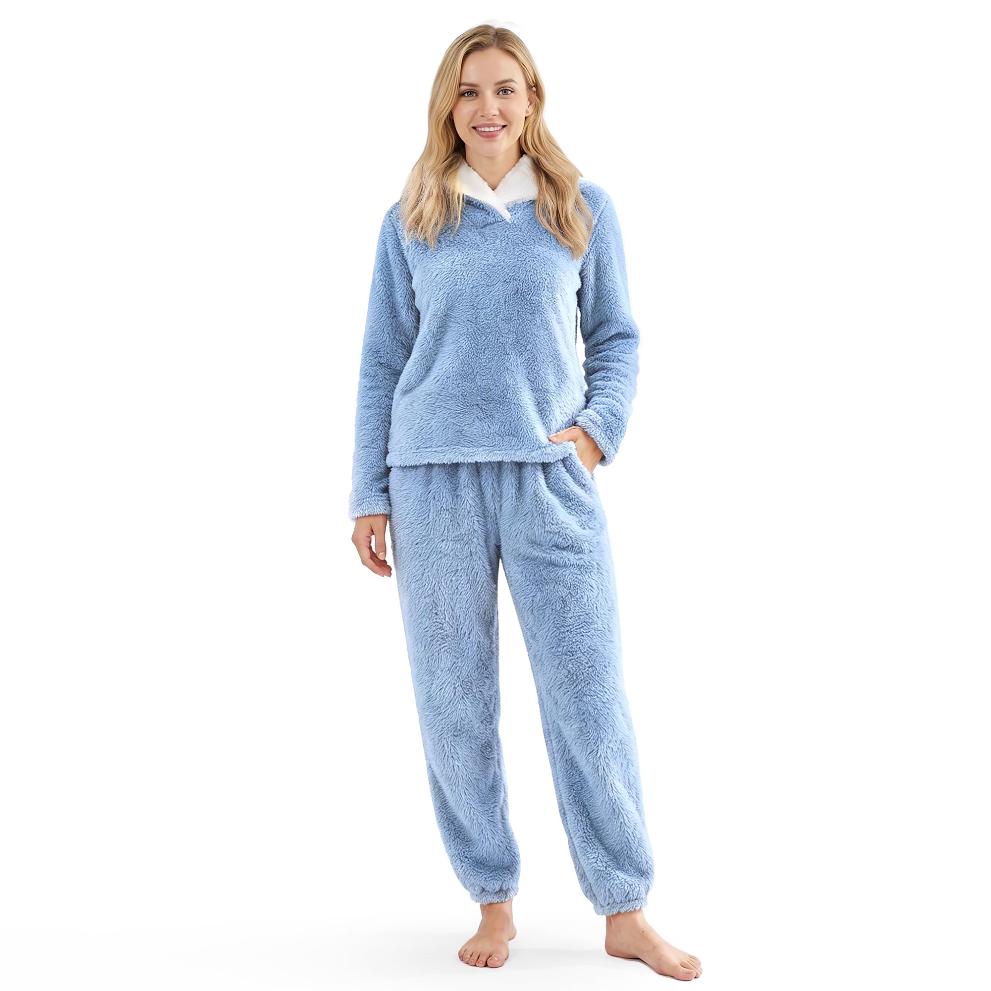 Photo 1 of PJGGZ Women's Pajama Set - Light Blue, Medium