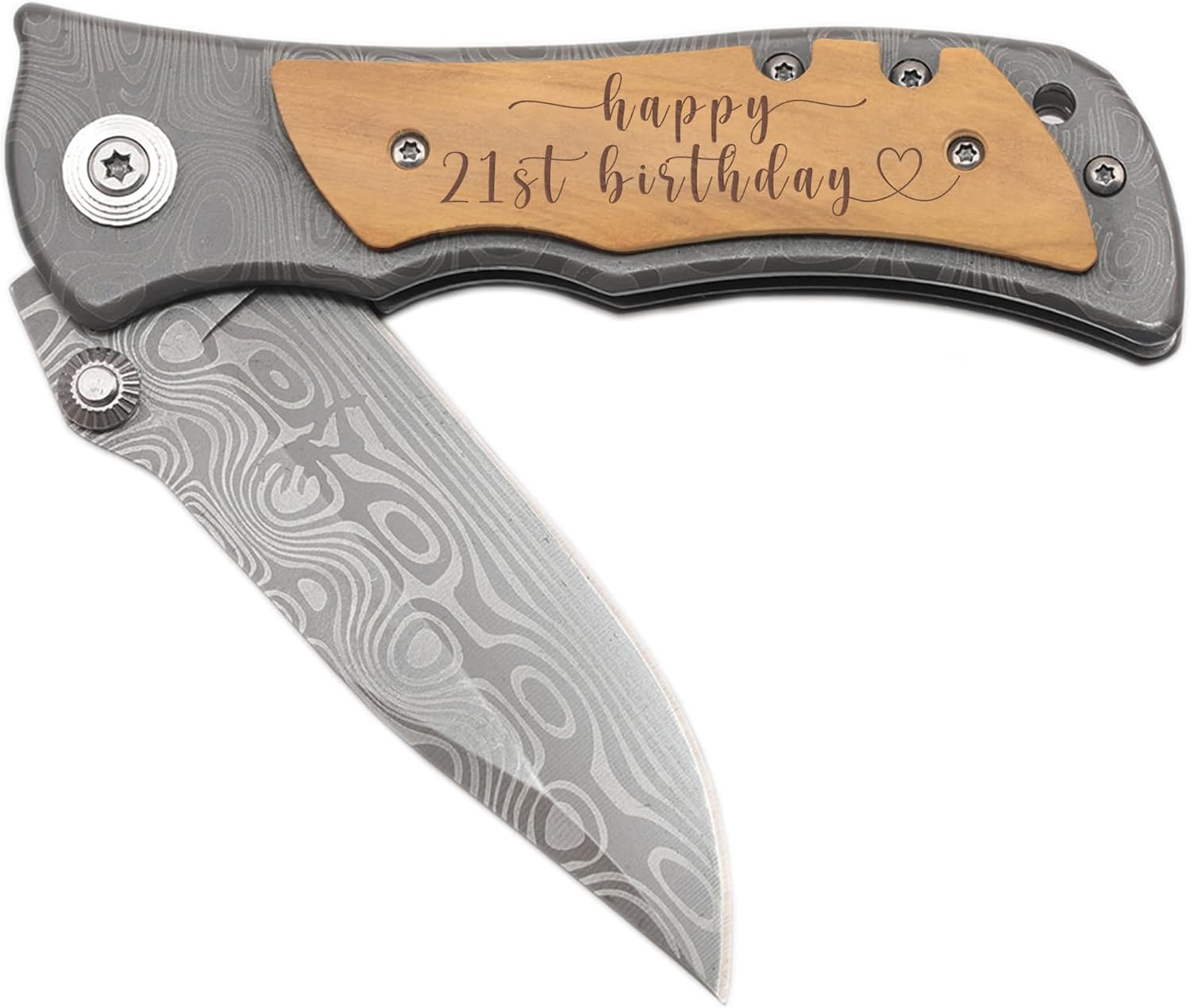 XJF Engraved Pocket Knife Gift for Father, Happy 40th Birthday Gift for Dad from Son, 40 Years Old Birthday Gift for Father
