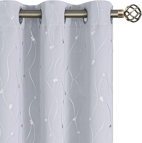 Miniatura 25 de BGment Cortinas opacas de 63 pulgadas de largo, juego de 2 paneles con ojales y aislamiento térmico para oscurecer la habitación, cortinas de