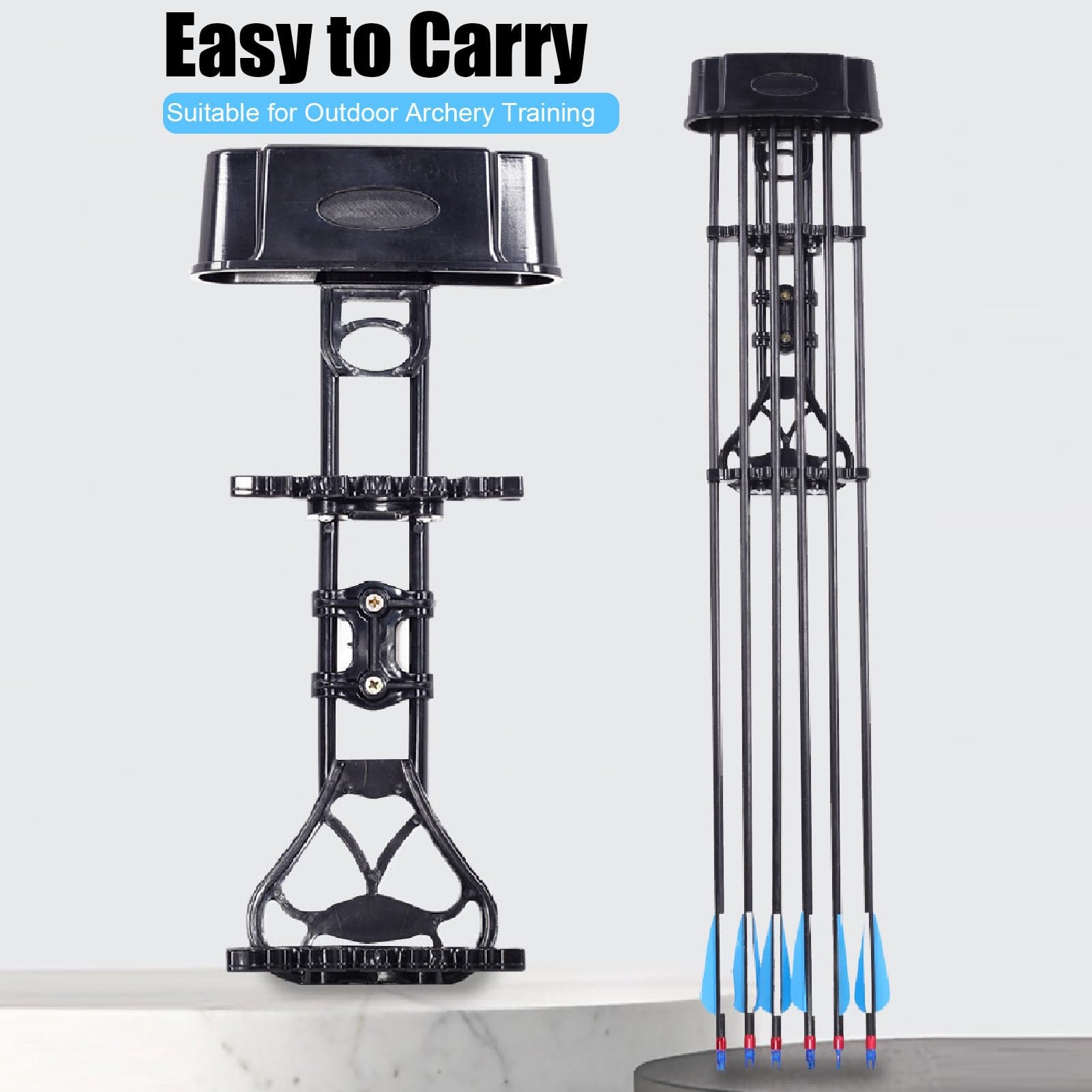 Topyond Faretra per Frecce Arco, Quiver Freccia Tiro con L'Arco, 6 Tubi Arrow Holder, Arco Compound Faretra per La Caccia, Tiro al Bersaglio, Realizzato in PE E Gomma Resistente