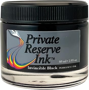 Private Reserve Ink INVINCIBLE - 60 ml Ink Bottle for Fountain Pen Black PR17037