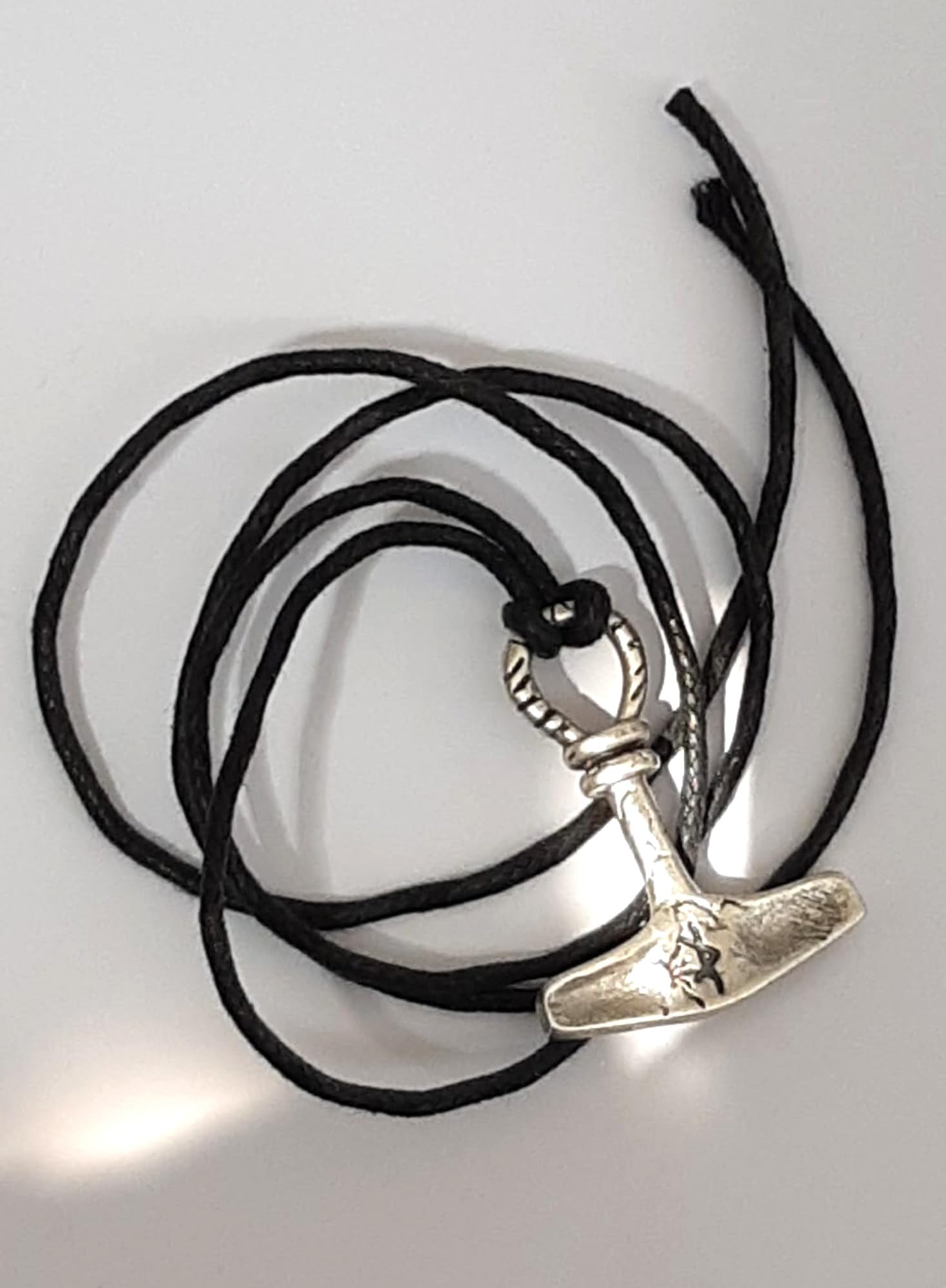 Martello di Thor, Ciondolo VIKINGS placcato argento con collana. Mjöllnir Amuleto norreno vichingo Forza e Protezione. Idea Regalo originale appassionati Fantasy Cosplay. Modello unico artigianale