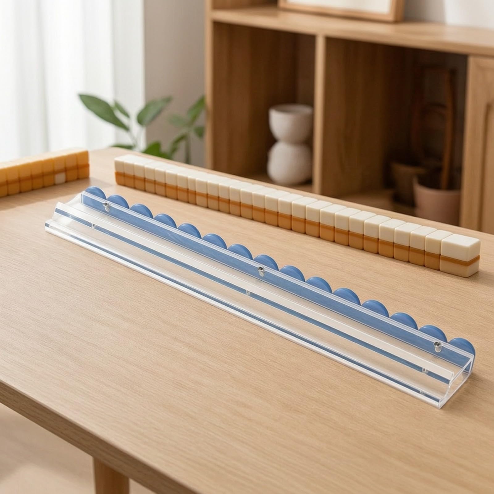 4 Pezzi Tessere da con Canale Aperto Resistente Moderno per Sale Giochi Domestiche,