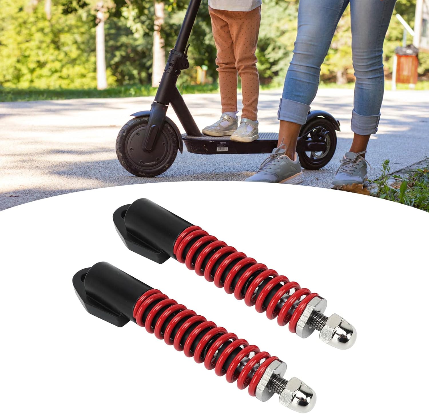 Electric Scooter Spring Shock Absorber High Performance Hydraulic Spring Dampers Vibration Reduction for 8/10 Inch Electric Scooters Aluminum Alloy Stainless Steel