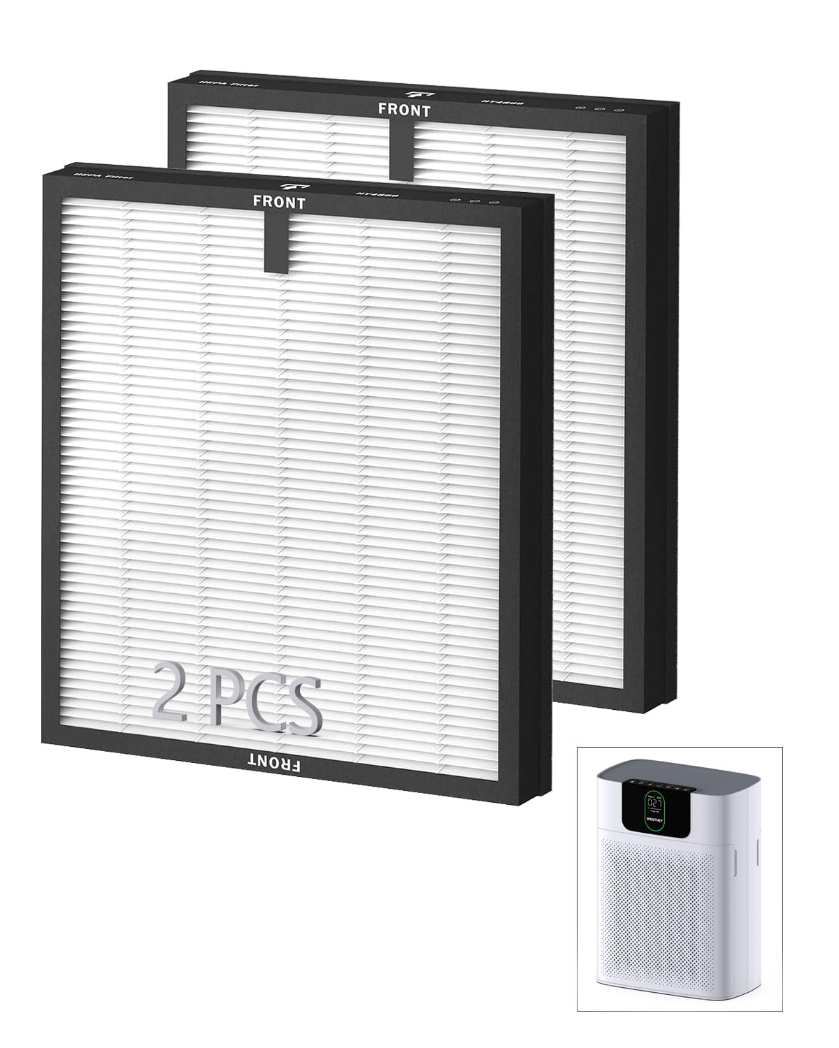 HY4866 True HEPA-Filter-Ersatz, kompatibel mit MORENTO HY4866 Luftreiniger, für YIOU M1 Luftreiniger, H13 Ture HEPA-Luftfilter, verbesserte Version 4 Stück Vorfilter, 2 Stück