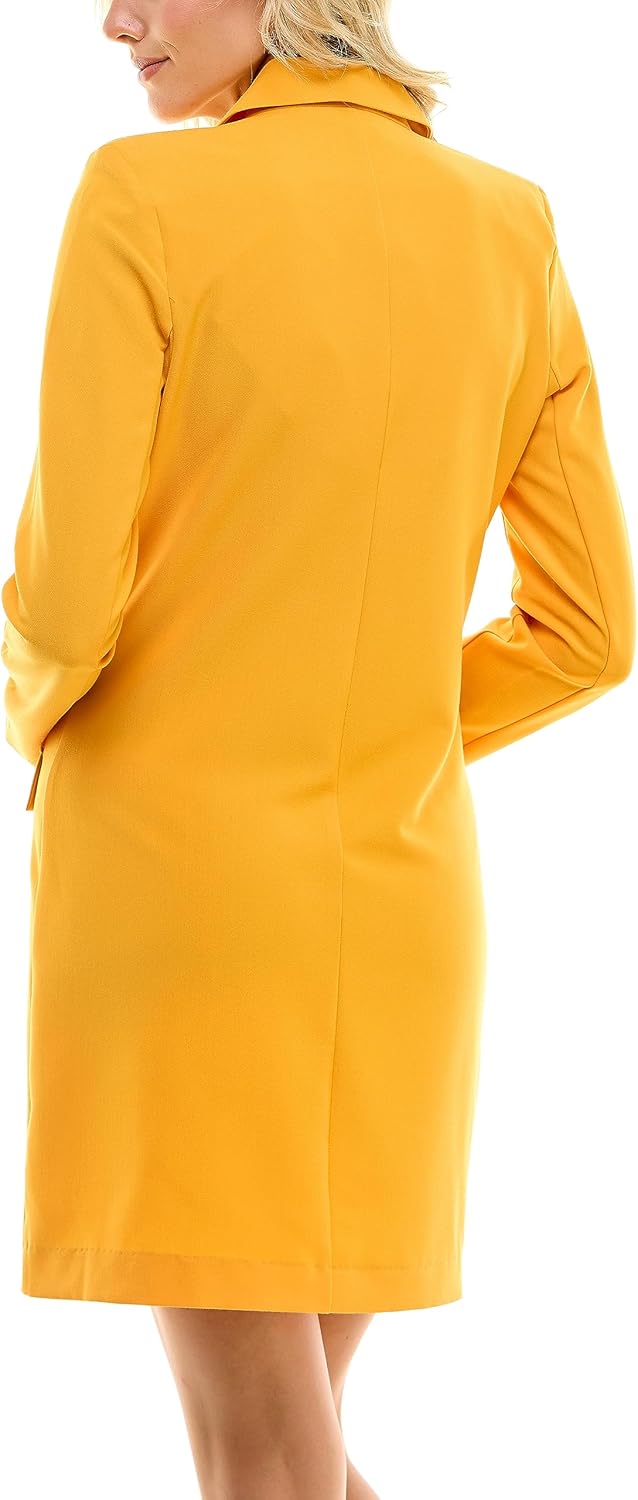 Sharagano Womens Versatile Stretch Sharkskin Blazer Dress - Image 4