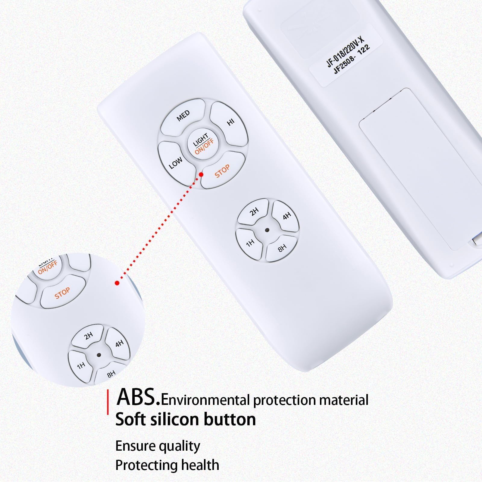 Telecomando di ricambio compatibile con ventilatore da soffitto universale, 3 in 1（Prima dell'associazione:Spegnere l'interruttore principale, attendere 10 secondi, quindi riaccenderlo.）