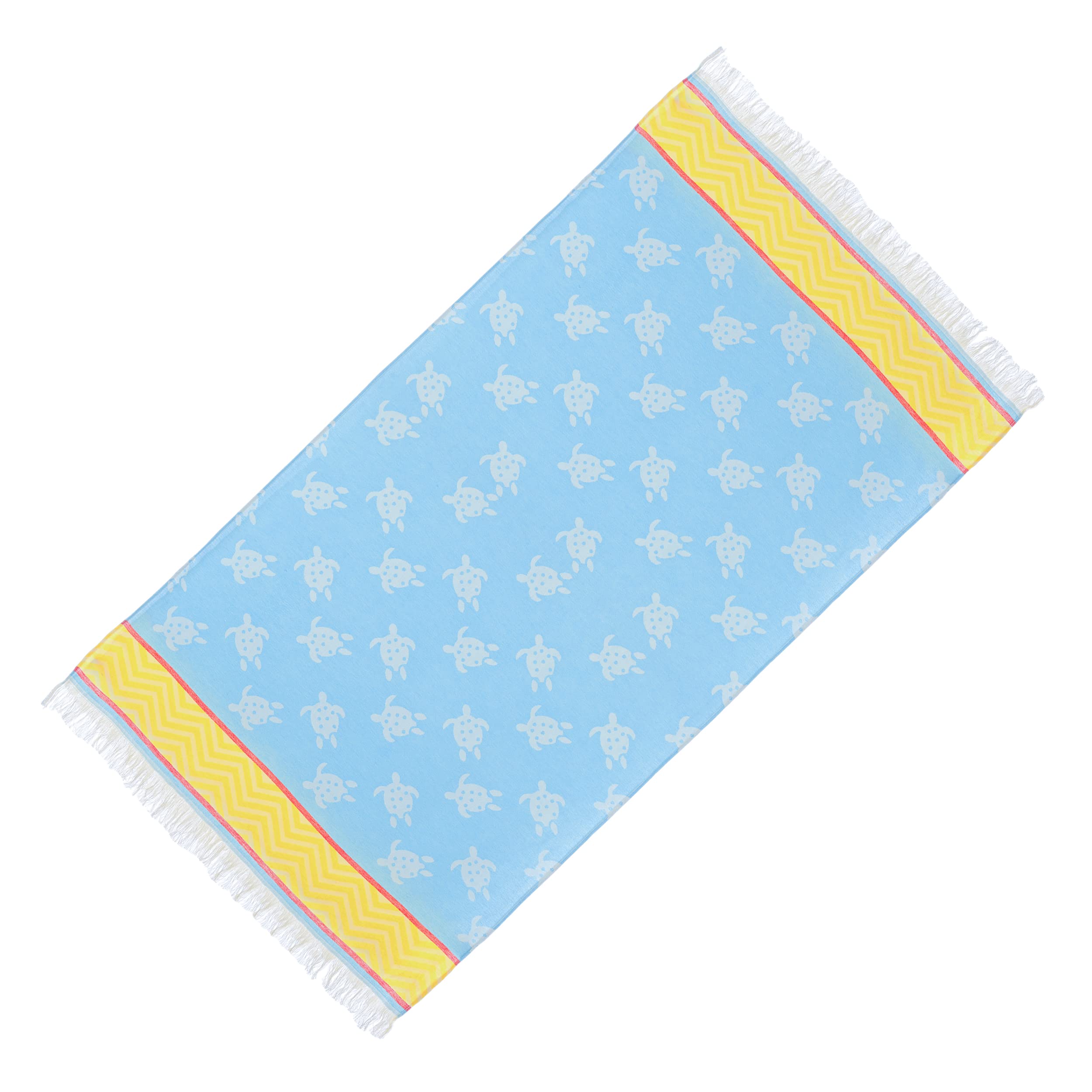 H HANSEL HOME Fouta Playa Pareo Playa Grande Ligeras Suave Toalla Playa Toalla Hammam Tejido 100% Algodón 90x170cm - Mini Tortugas
