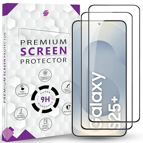 QOISA Premium Tempered Glass Screen Protector Guard For Samsung S25 Plus (6.7 Inch, Pack of 2) | Edge to Edge Coverage With Easy to installation kit
