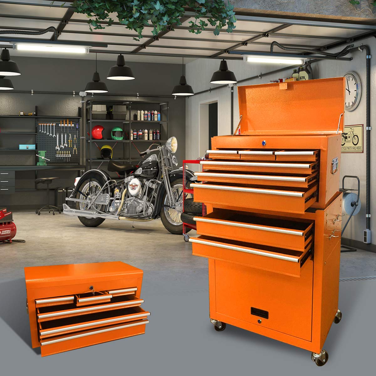 Nee 8Drawer Tool Chest Tool Box,High Capacity Rolling Tool Chest Tool