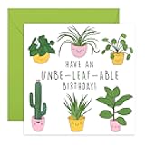 CENTRAL 23 - Unbe-leaf-able Birthday Card for Her - Comes with Fun Stickers